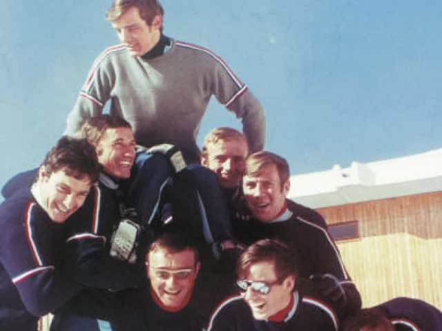 Equipe masculine Française de Ski - 1968 - au sommet J-C Killy