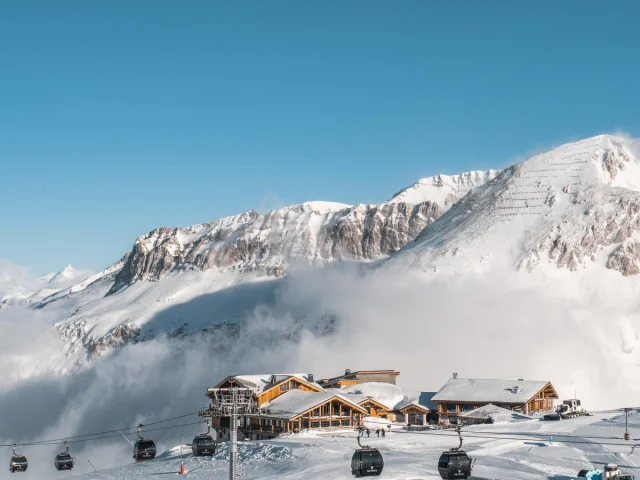 Ski slope on arrival at Solaise