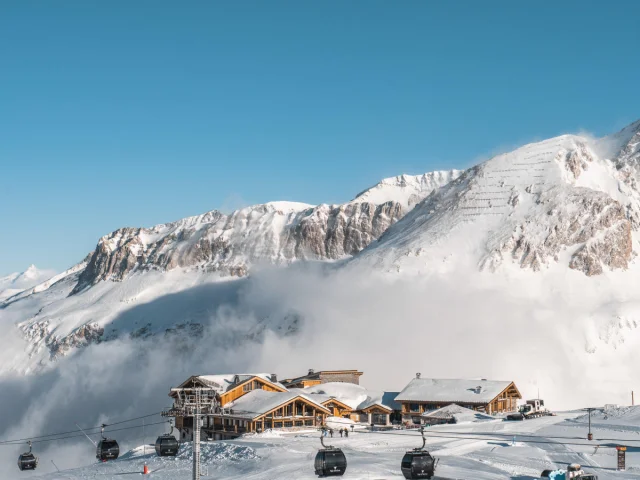 Piste de ski en arrivant à solaise