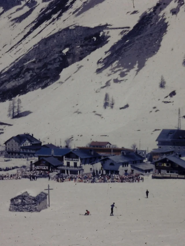 Image ancienne, vue des pistes