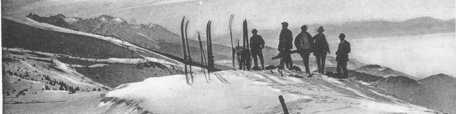 Image ancienne, les début du ski à Val d'Isère