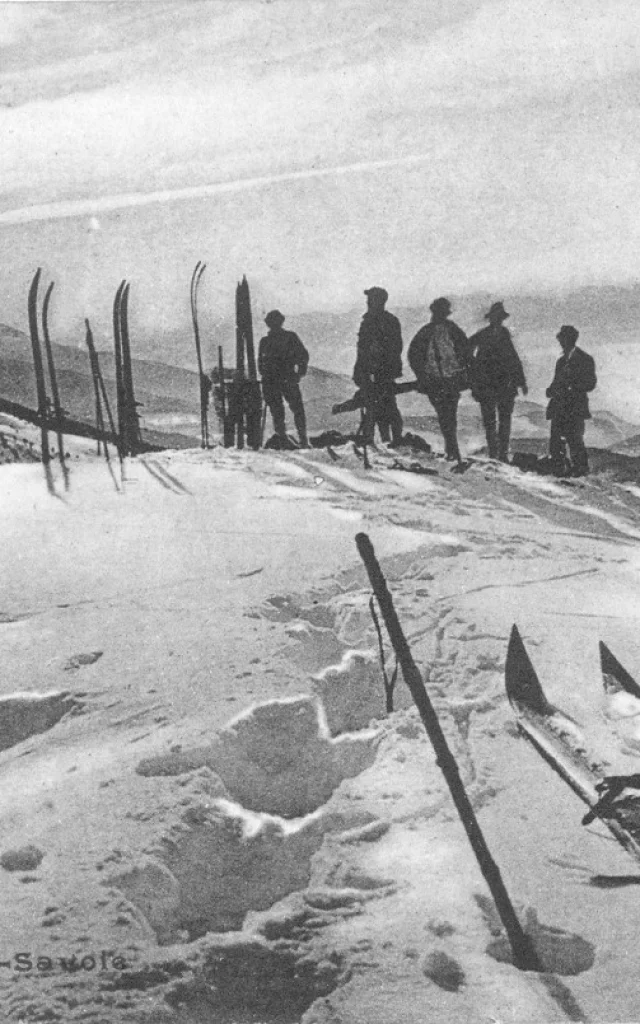 Image ancienne, les début du ski à Val d'Isère