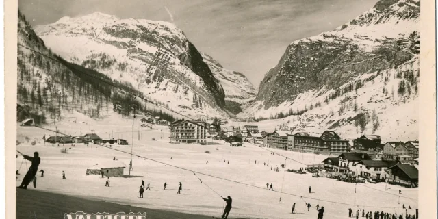 Image ancienne, vue des pistes