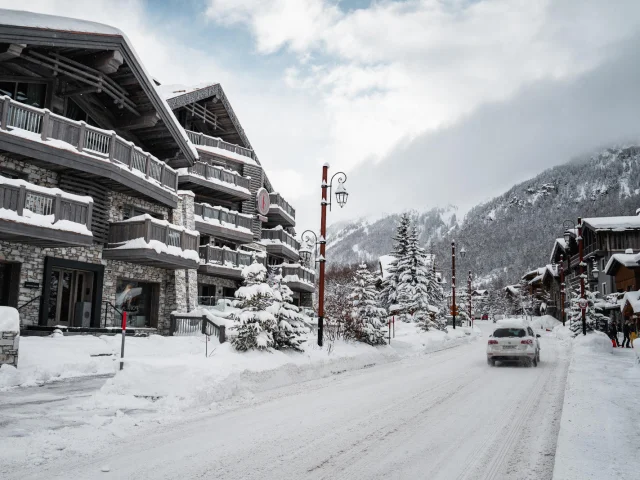 Route enneigée de Val d'Isère