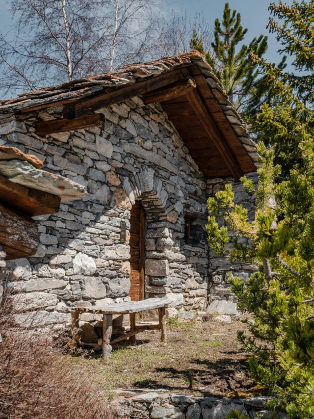 Chapelle Sainte-Lucie in the hamlet of Les Branges, Val d'Isère, in summer