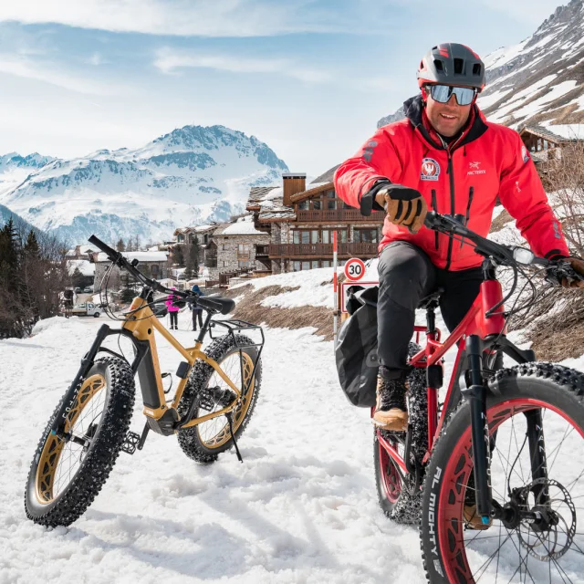 Fatbike en hiver sur la neige