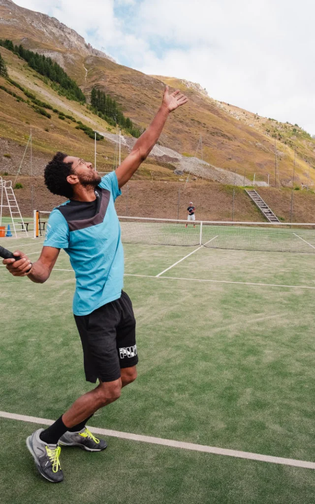 Session de tennis en plein air