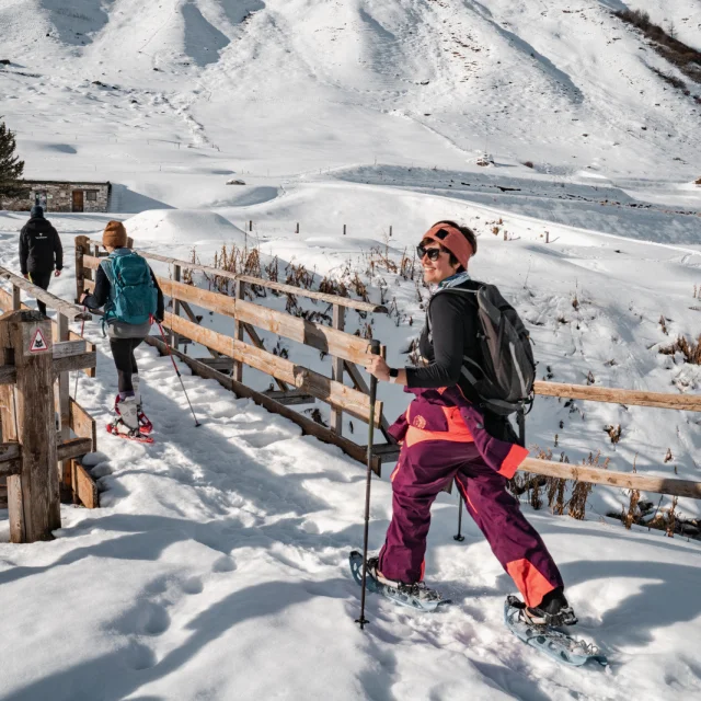 Snowshoe outing at Le Manchet