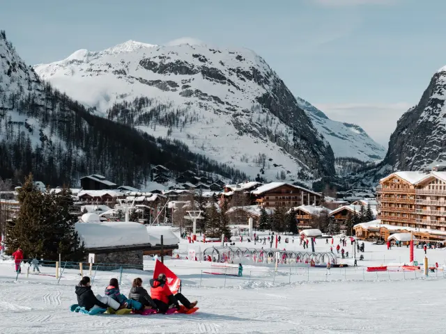 Snake Gliss in Val d'Isère in winter on the Savonnette slope