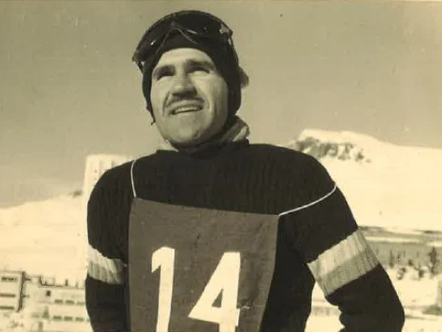 Yves Mussat Champion de France De Descente 1952 Sur La Face De Bellevarde A Val Disere