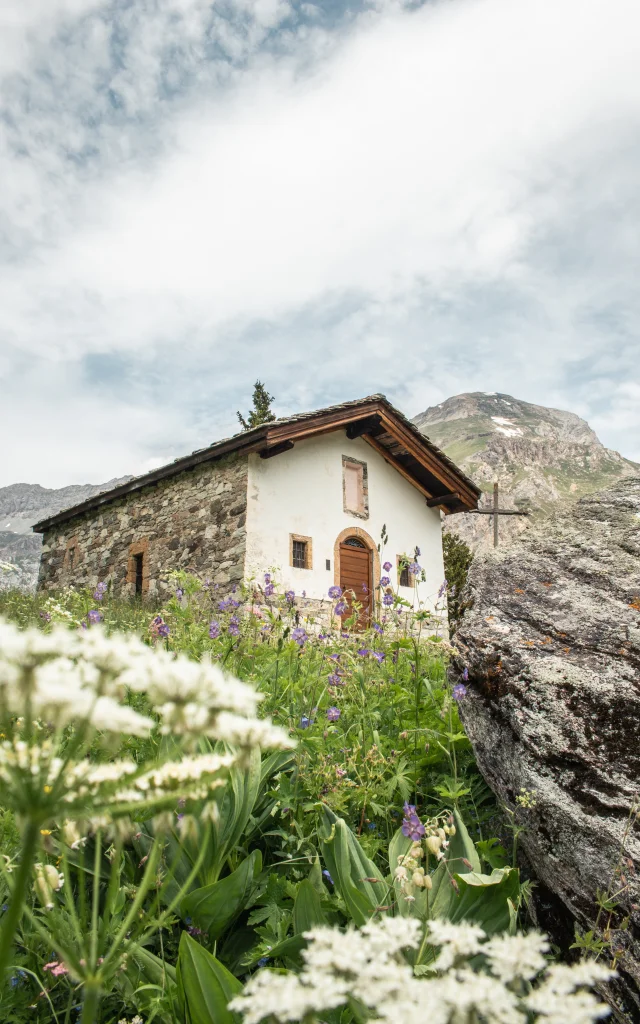 Chapelle Notre-Dame-des-Neiges du Joseray in Val d'Isère in summer