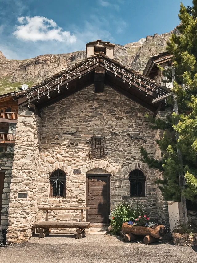 Chapelle Sainte-Marie-Madeleine du Fornet in Val d'Isère in summer