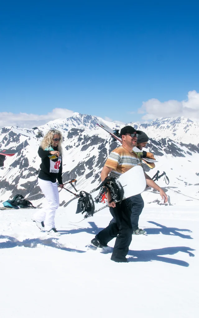 Ski d'été au Pisaillas entre amis