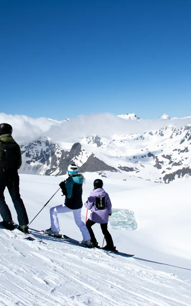 Summer skiing on the glacier