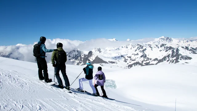 Summer skiing on the glacier