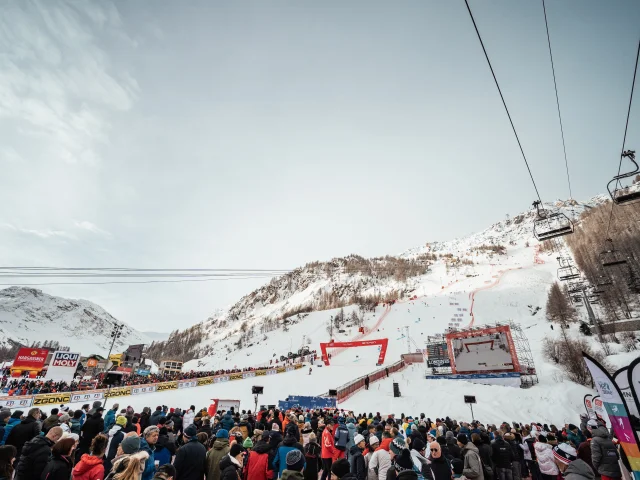 Face de Bellevarde pendant le Critérium de la Première Neige à Val d'Isère