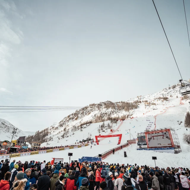 Face de Bellevarde pendant le Critérium de la Première Neige à Val d'Isère