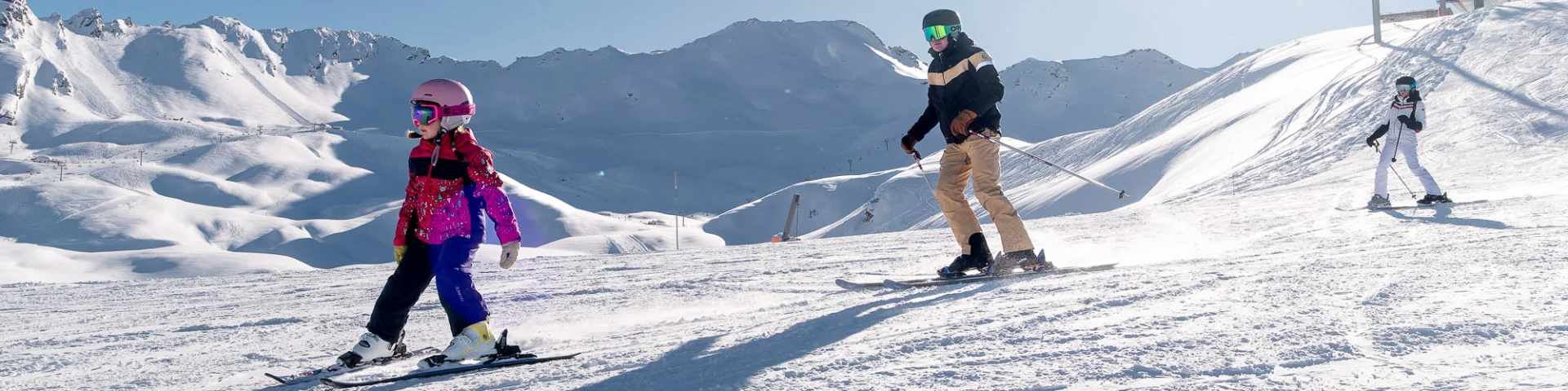 Ski en famille avec parents et enfant à Val d'Isère