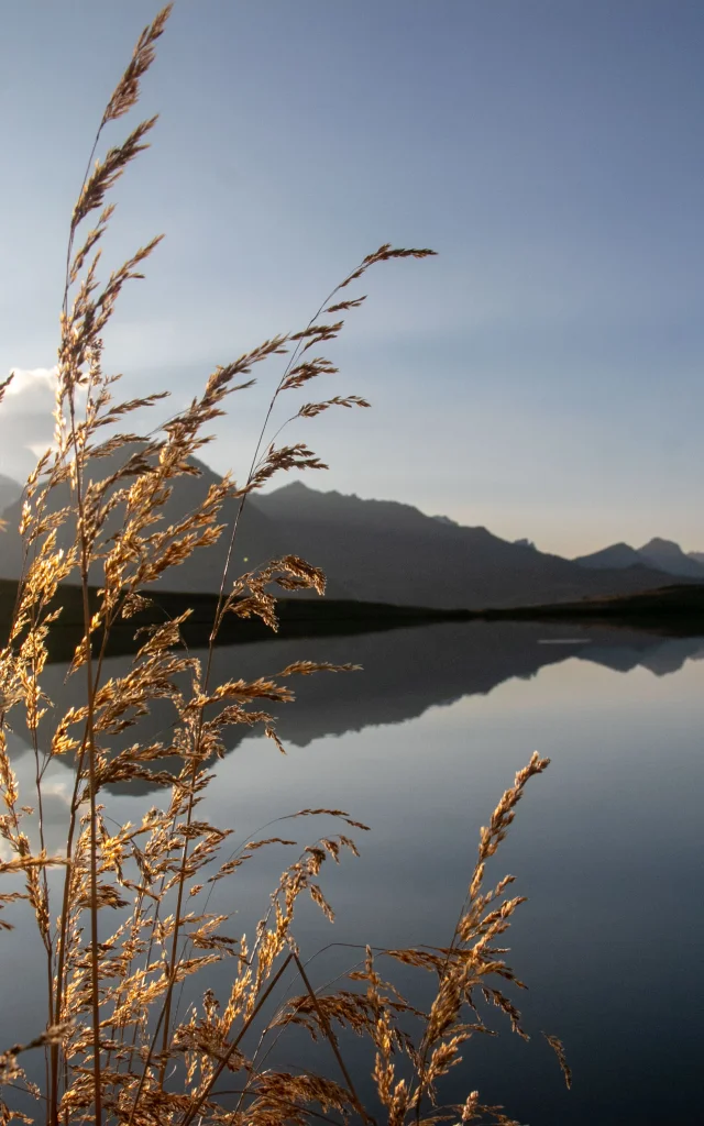 Autumn sunset at Lac de l'Ouillette