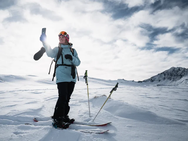 Ski touring with Lucy Paltz