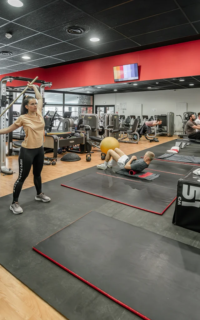 Body-building and cardio-training area of the Aquasportif Center