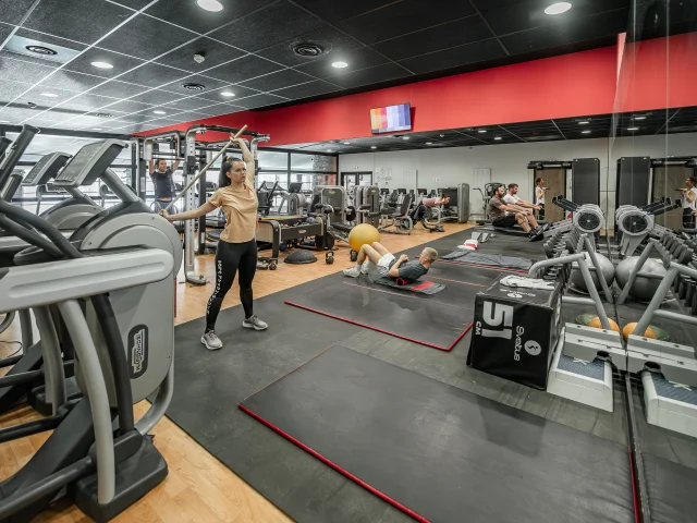 Body-building and cardio-training area of the Aquasportif Center