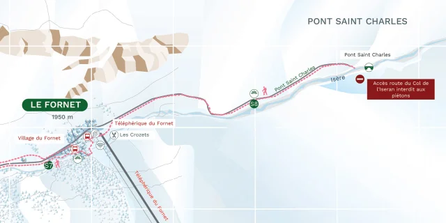 Balade en hiver à pied ou en raquette - Secteur de Fornet à Val d'Isère