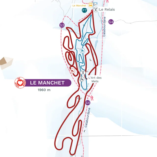 Winter walking and cross-country skiing - Le Manchet sector in Val d'Isère