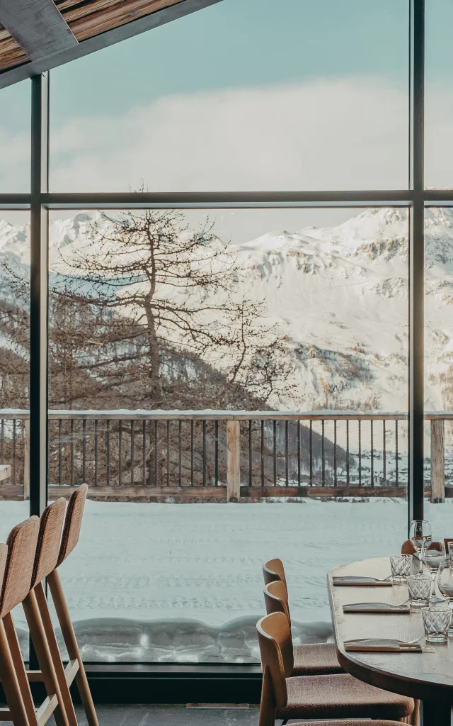 Intérieur du restaurant L'Edelweiss à Val d'Isère