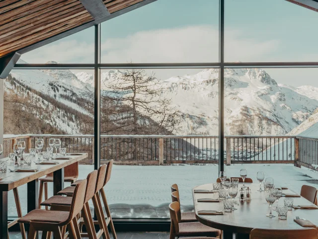 Intérieur du restaurant L'Edelweiss à Val d'Isère