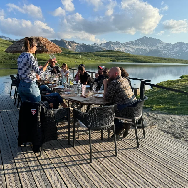 Terrasse en été la plage de l'Ouillette