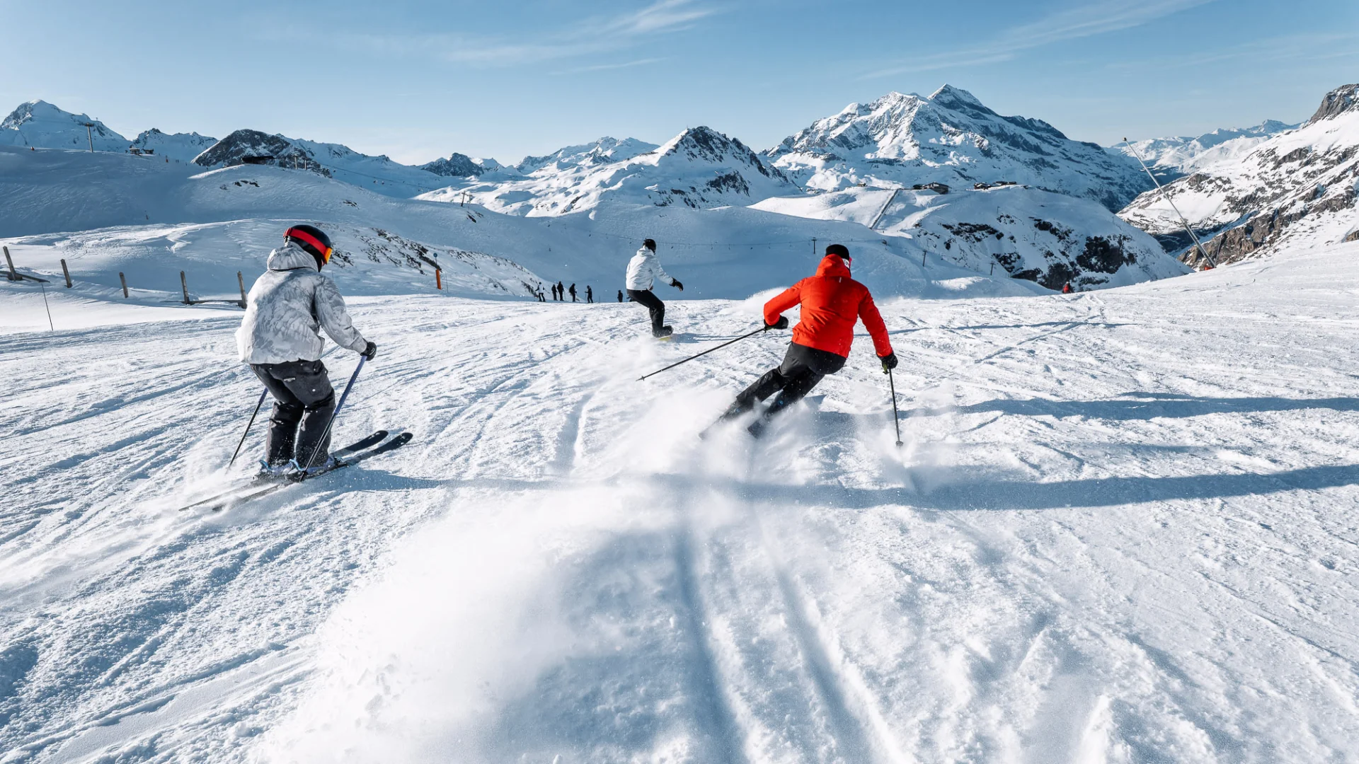 Sur les pistes de ski entre amis