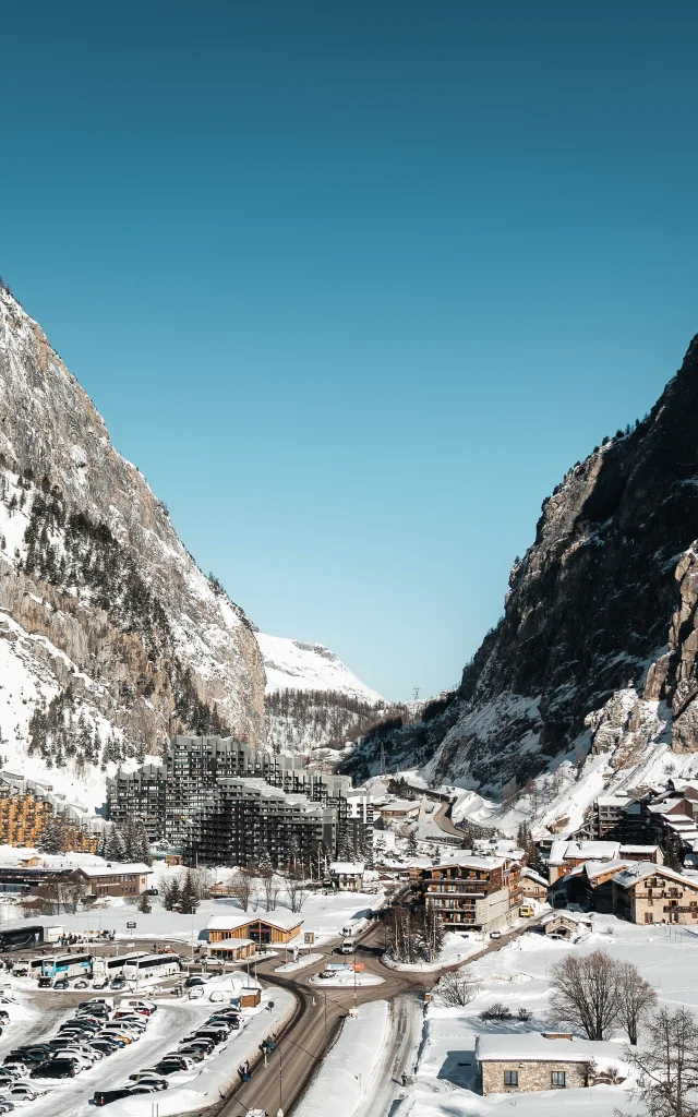 Vue au drone de La Daille en hiver