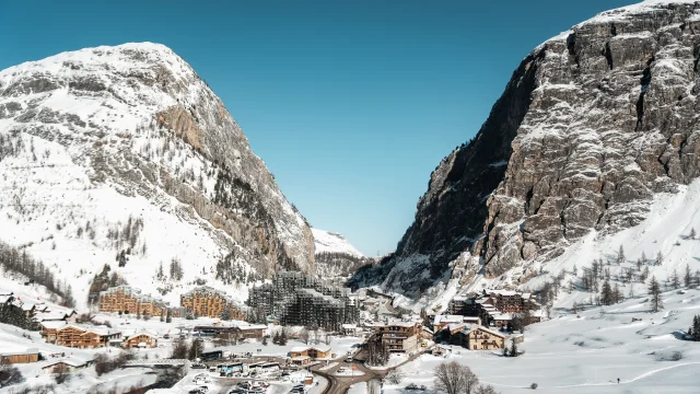 Vue au drone de La Daille en hiver