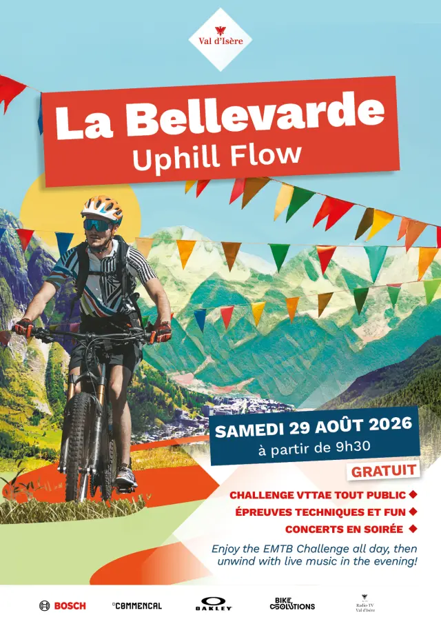 Affiche Bellevarde Uphill Flow - Rassemblement de VTT à assistance électrique