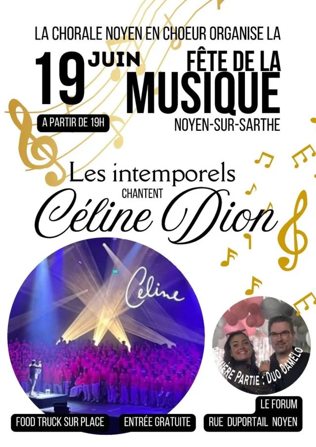 Affiche fête de la musique 2025 à Noyen-sur-Sarthe