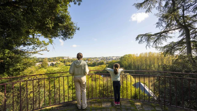 Point de vue du jardin publique de Sablé
