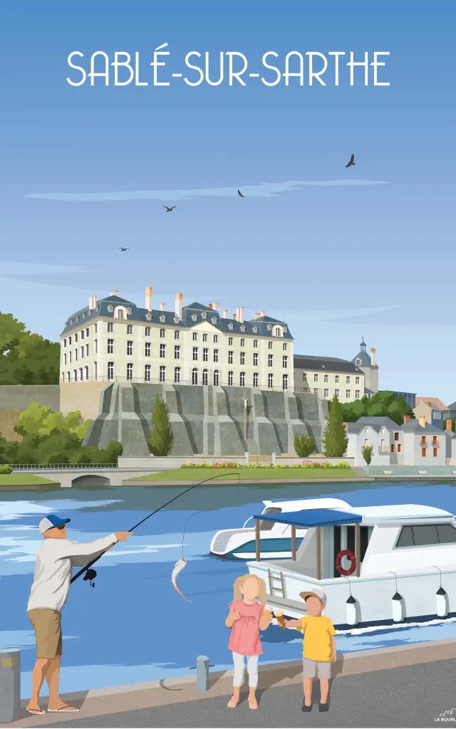 Affiche vintage Sable Sur Sarthe