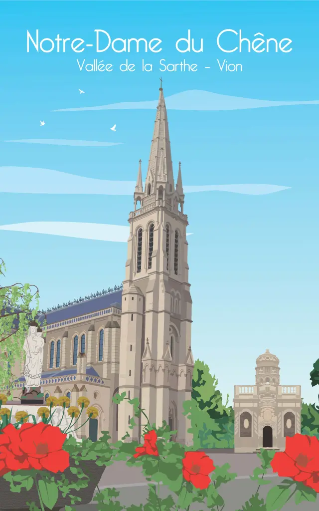 Affiche vintage Notre Dame Du Chene