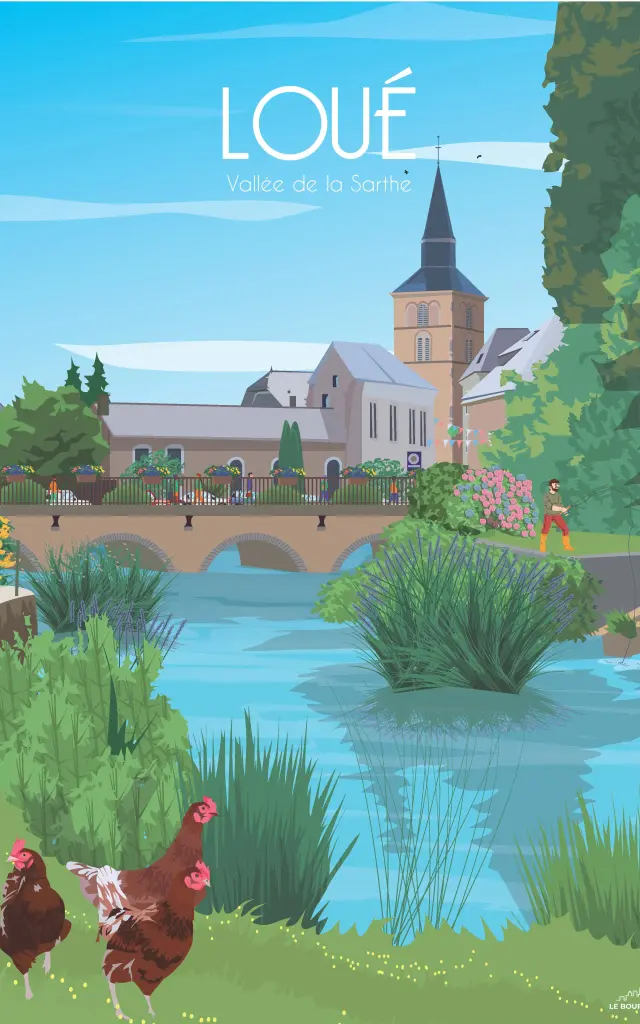 Affiche vintage Loué