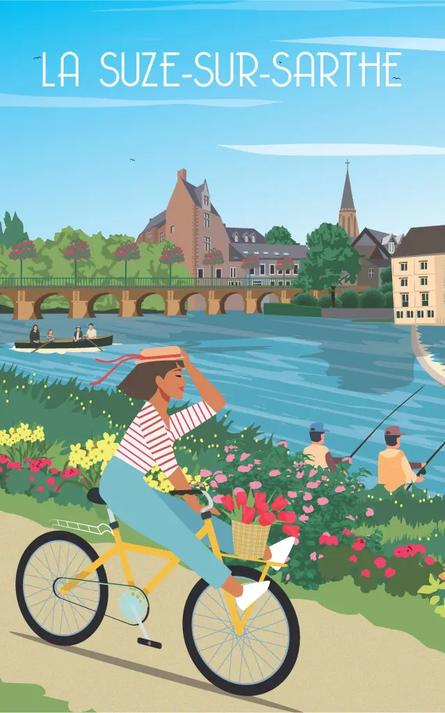 Affiche vintage La Suze Sur Sarthe