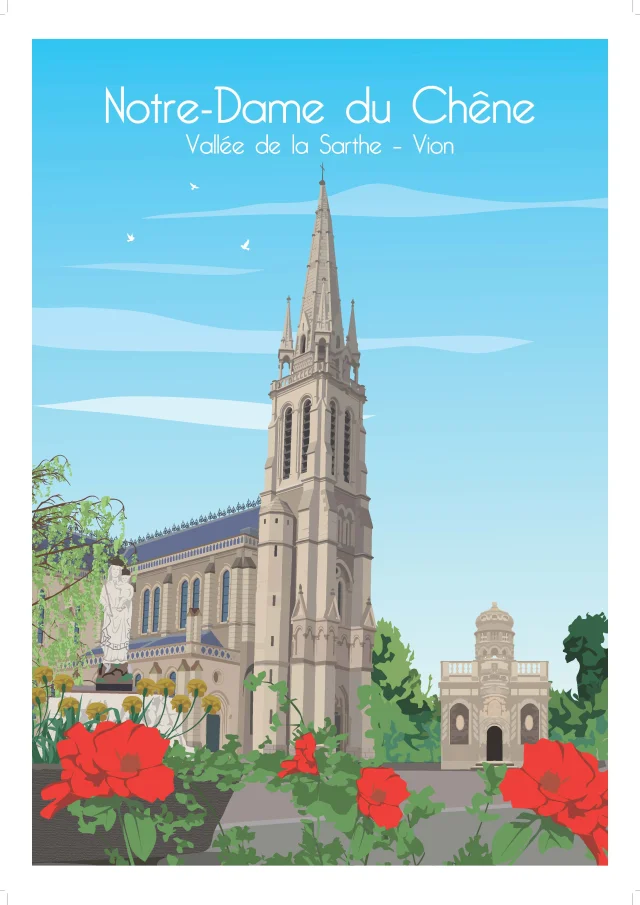 Affiche vintage Notre Dame Du Chene