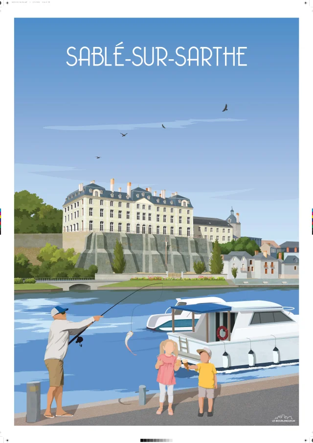 Affiche vintage Sable Sur Sarthe