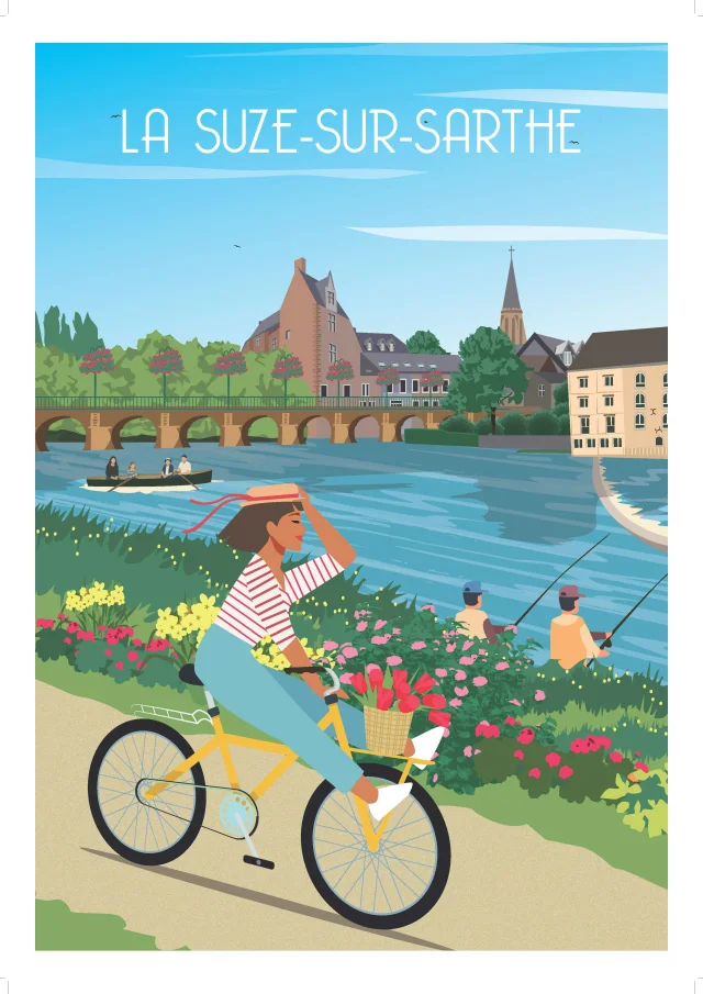 Affiche vintage La Suze Sur Sarthe
