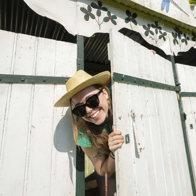 Cabine à Parcé-sur-Sarthe près du moulin