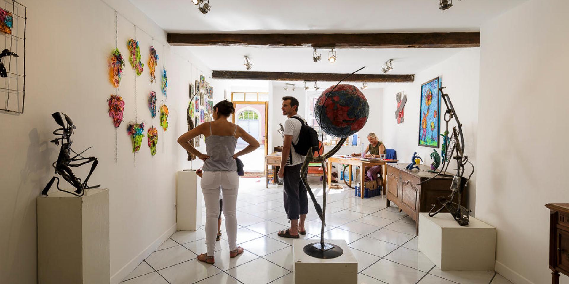 Art gallery at Carla-Bayle in Ariège