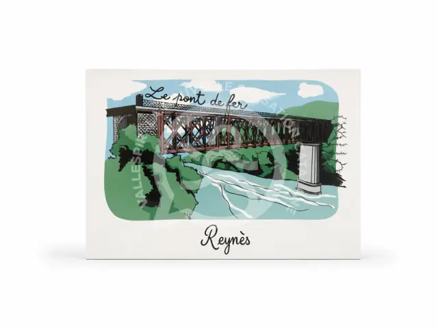 carte postale - le pont de fer Reynès