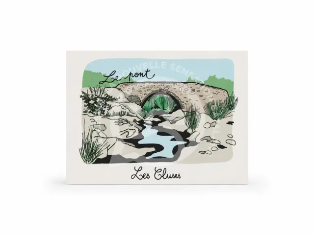 carte postale - le pont les cluses