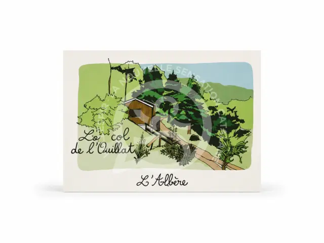 carte postale - col de l'ouillat - l'Albère