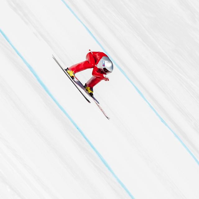 Simon billy sur la piste de Chabrières, la piste la plus rapide du monde